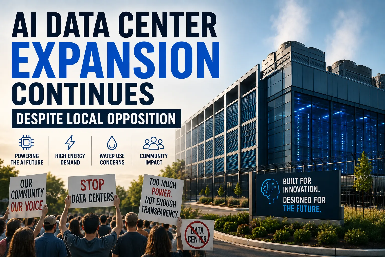 AI Data Center Expansion Continues Despite Local Opposition
